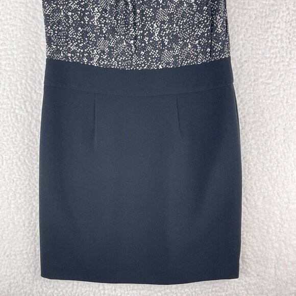Ann Taylor LOFT Black Snake Print Sleeveless Dress Womens Surplice‎ Neck Size 8 - Picture 12 of 15